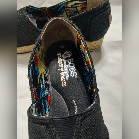 BOBS Black Espadrille Slip-On Shoes - Picture 10 of 16